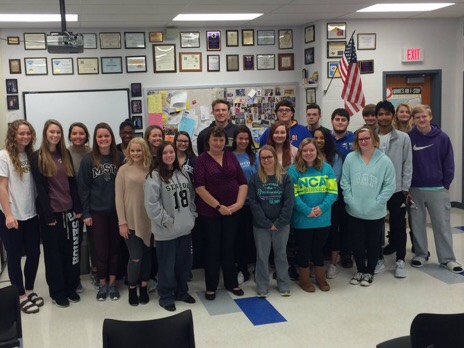 Nov. 5th, author Lynn Cahoon visited Mrs. Dunaways novel class to discuss her book, Fatality by Firelight. I liked being able to hear her inspirations for writing her book, especially because we put so much work into reading the book, senior Hannah Somheil said.