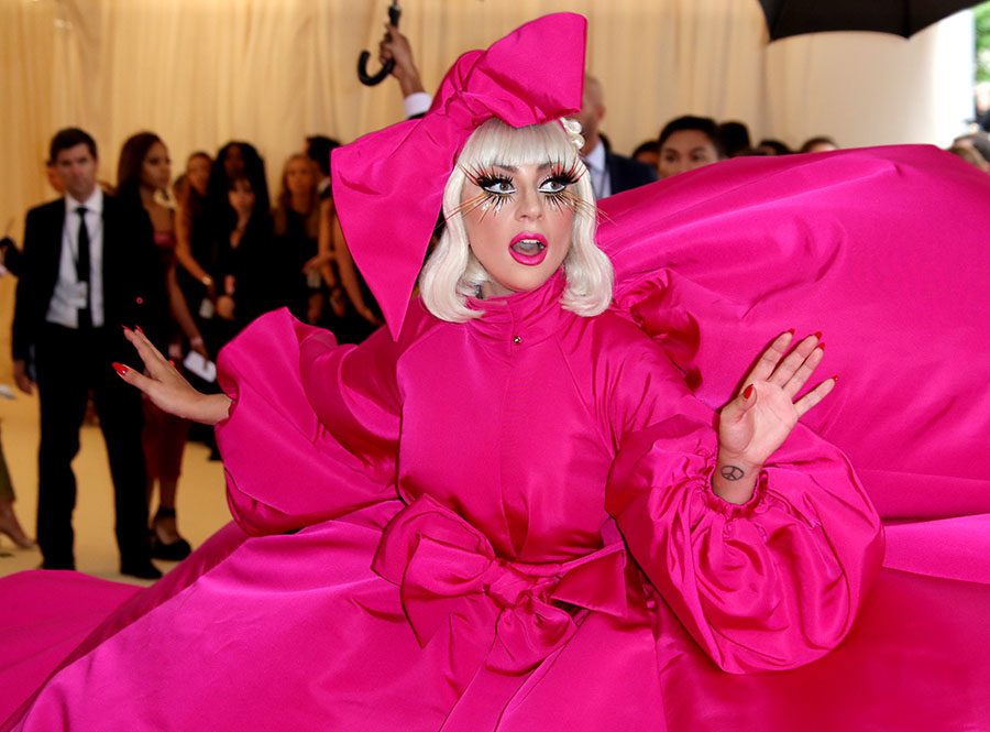 Mandatory Credit: Photo by Matt Baron/REX/Shutterstock (10225578cf)
Lady Gaga
Costume Institute Benefit celebrating the opening of Camp: Notes on Fashion, Arrivals, The Metropolitan Museum of Art, New York, USA - 06 May 2019